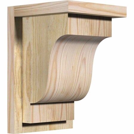 Ekena Millwork Newport Rough Sawn Corbel w/Backplate, Douglas Fir, 8"W x 8"D x 12"H COR08X08X12NEW01RDF